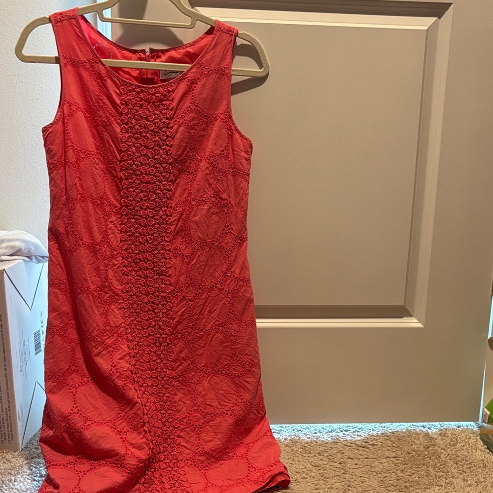 Jessica Coral Lace Mini Dress